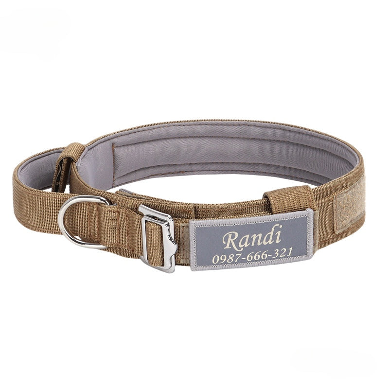 Personalized engraved tactical collar explosion-proof suitable for large dogs