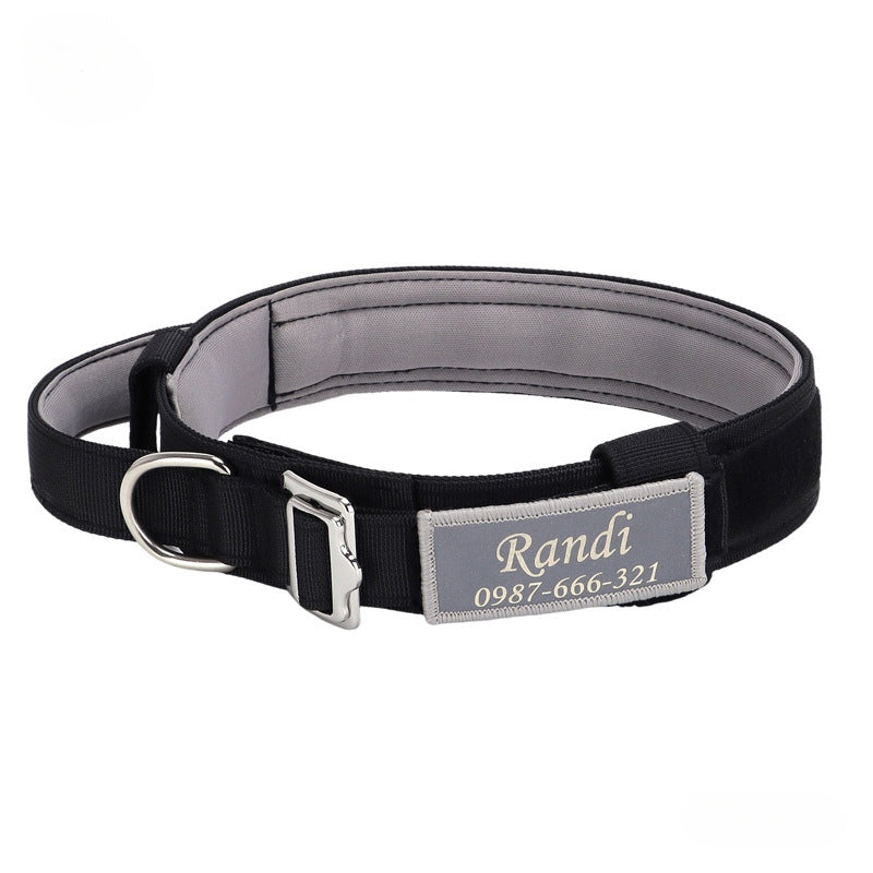 Personalized engraved tactical collar explosion-proof suitable for large dogs