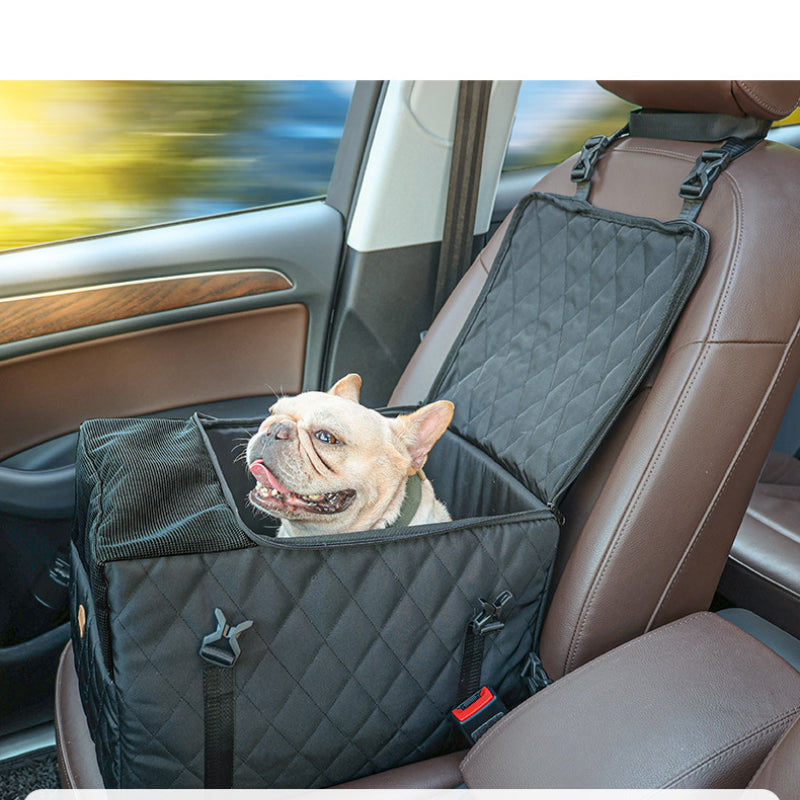 Dog car seat and bed combo.