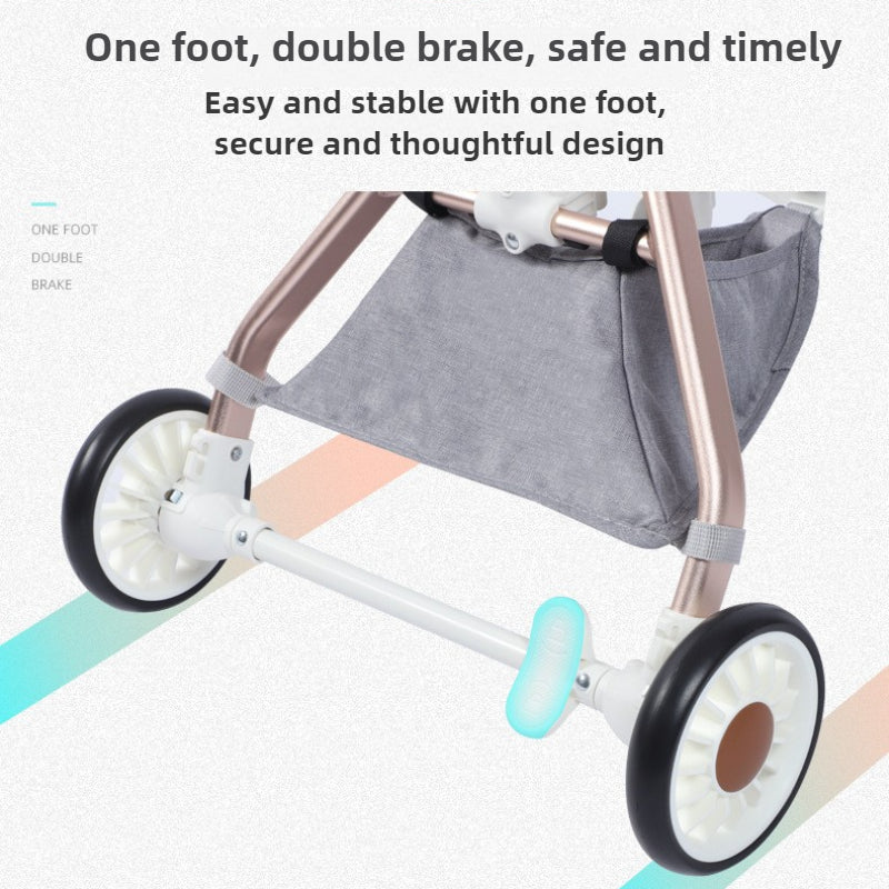 Pet stroller removable carrier and lightweight aluminum frame