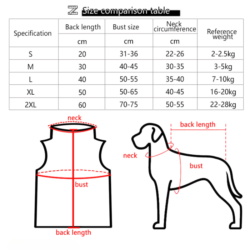 Thickened warm dog jacket suitable for medium and large dogs